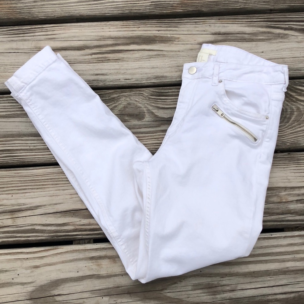 H&M white ankle zip jeans - Picture 8 of 11